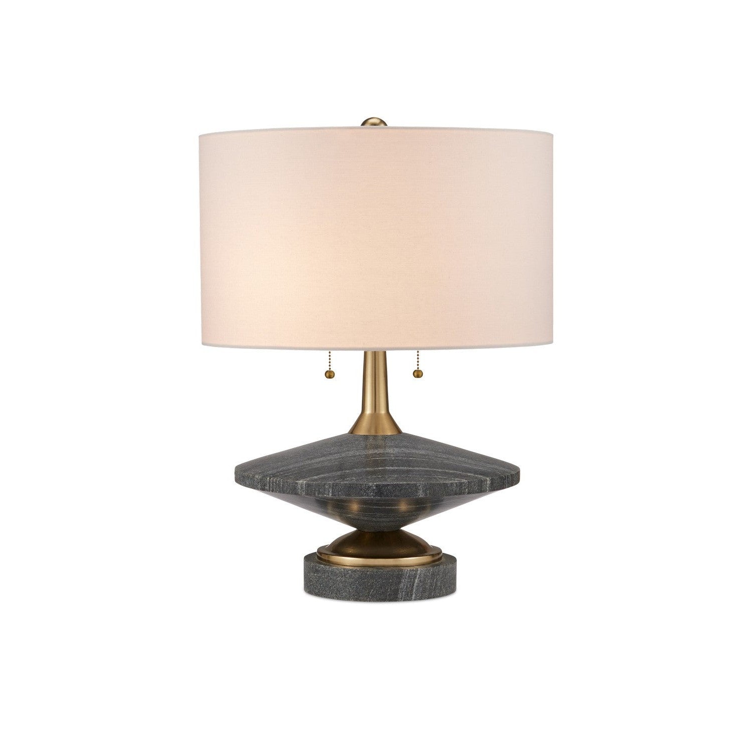 Currey and Company - 6000-0918 - Two Light Table Lamp - Jebel Table Lamp - Natural/Brushed Brass
