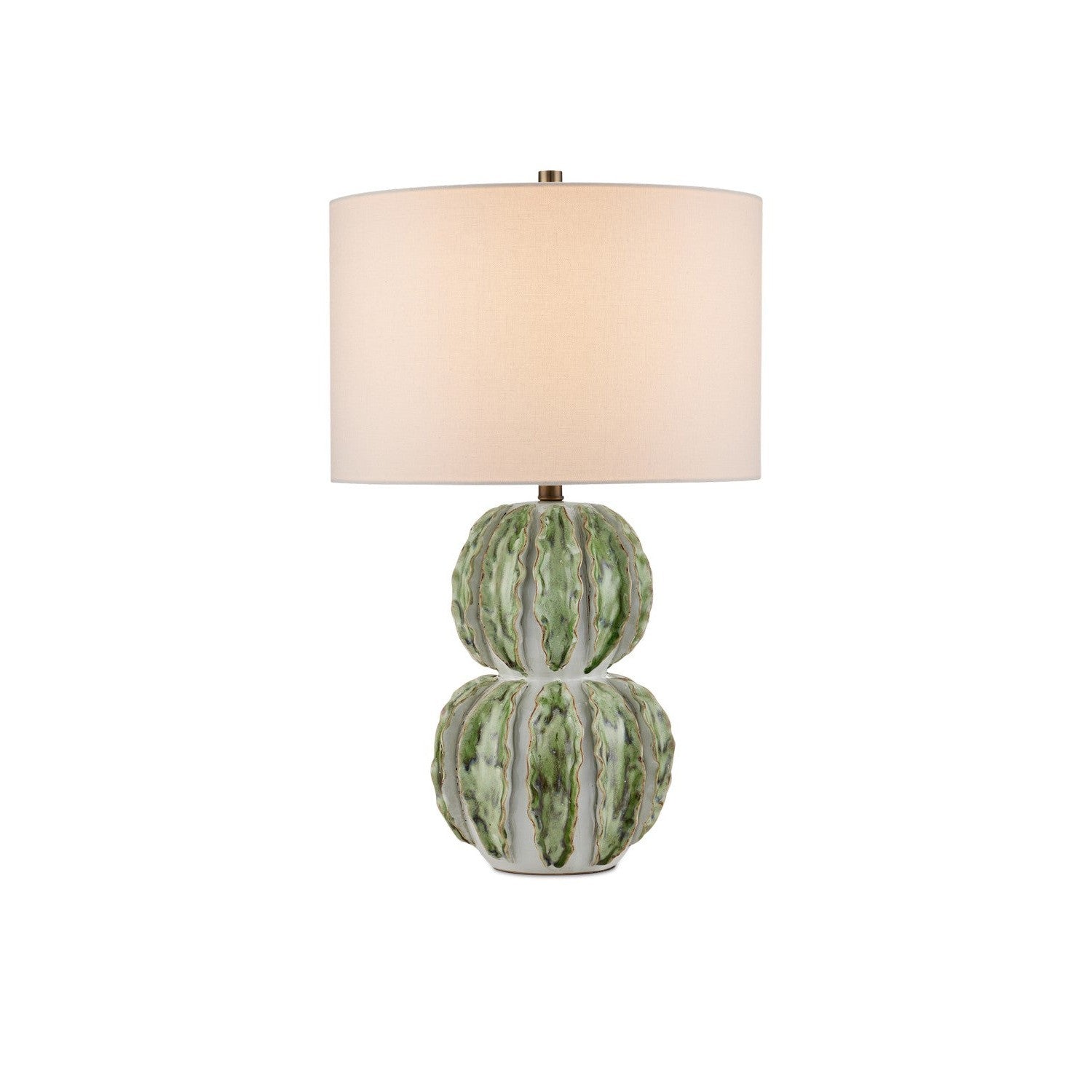Currey and Company - 6000-0920 - One Light Table Lamp - Kolonos Table Lamp - White/Green