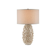 Currey and Company - 6000-0922 - One Light Table Lamp - Sugar Cube Collection - Ivory/Brown