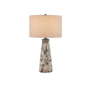 Currey and Company - 6000-0923 - One Light Table Lamp - Oldwalls Table Lamp - Charcoal Gray/Matte Black/Brown