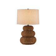 Currey and Company - 6000-0931 - One Light Table Lamp - Mabrouka Table Lamp - Dark Brown/Antique Brass