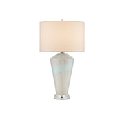 Currey and Company - 6000-0934 - One Light Table Lamp - Floating Cloud Collection - Pale Gray/Light Blue/Clear/Polished Nickel