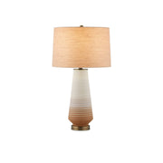 Currey and Company - 6000-0940 - One Light Table Lamp - Geologie Table Lamp - Beige/Pale Gray/Brown/Antique Brass