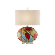 Currey and Company - 6000-0944 - One Light Table Lamp - Vivid Table Lamp - Red/Blue/Yellow/Off-White/Clear/Polished Nickel