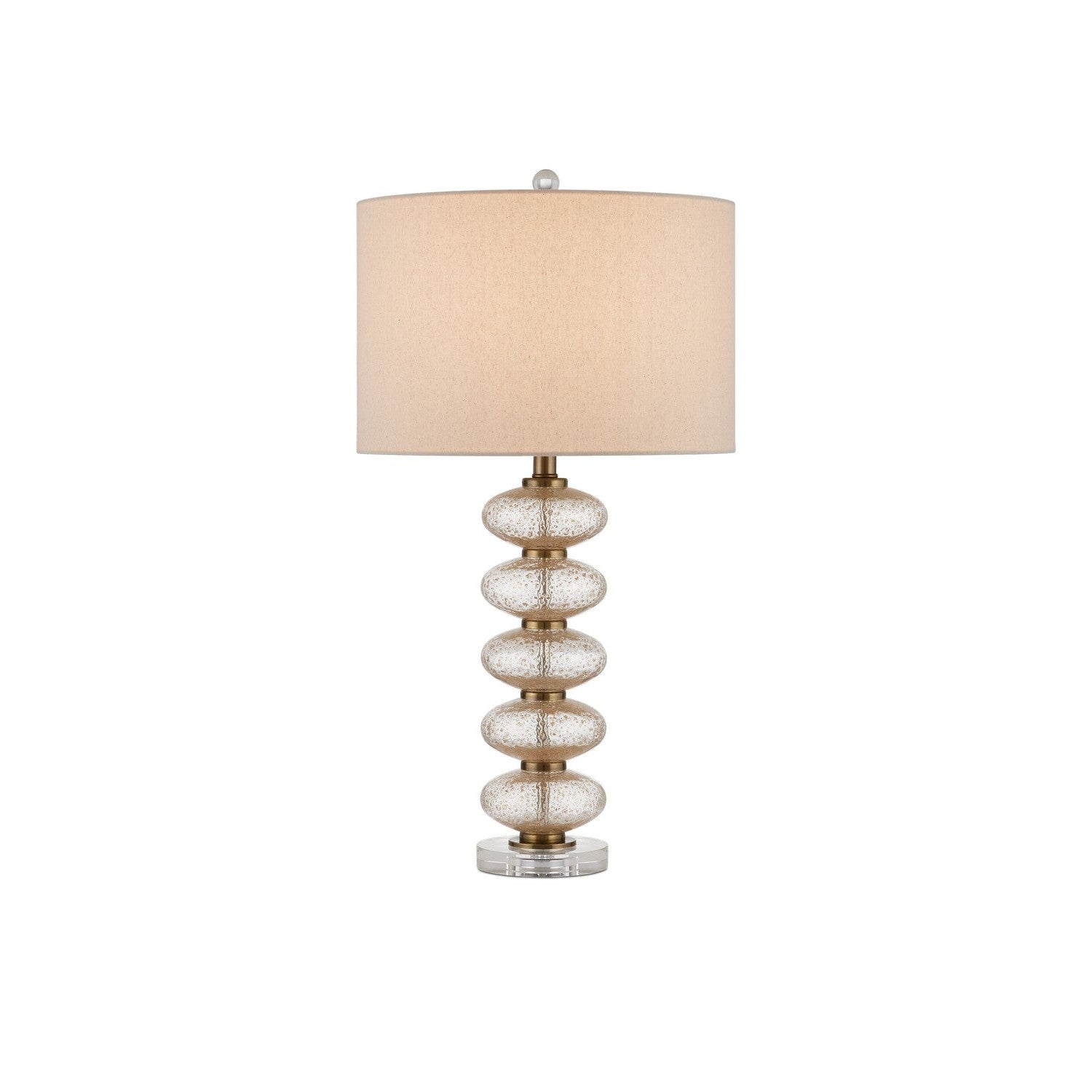 Currey and Company - 6000-0945 - One Light Table Lamp - Zebulon Table Lamp - Clear/Gold/Antique Brass