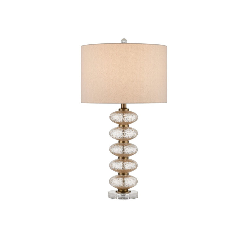 Currey and Company - 6000-0945 - One Light Table Lamp - Zebulon Table Lamp - Clear/Gold/Antique Brass