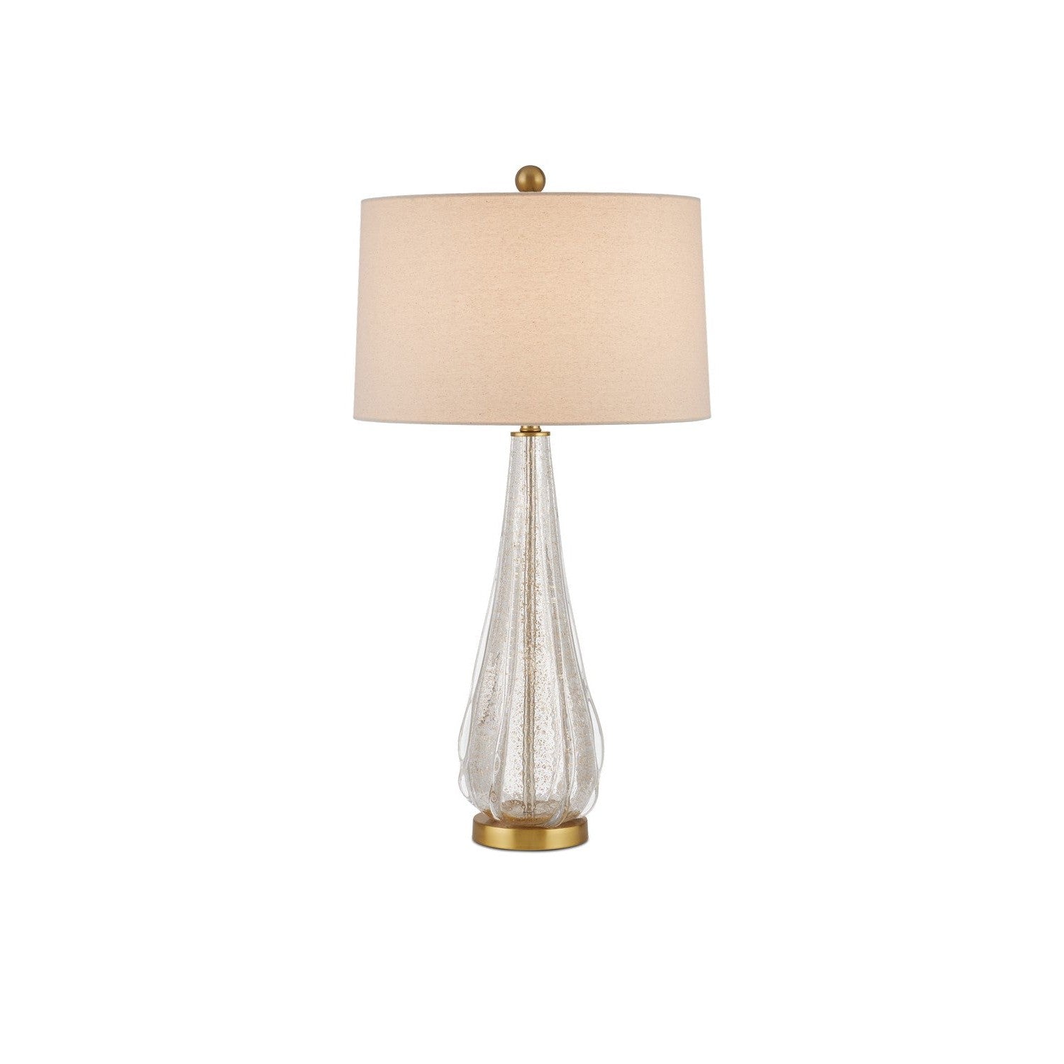 Currey and Company - 6000-0946 - One Light Table Lamp - Zyphyrine Table Lamp - Clear/Gold/Antique Brass