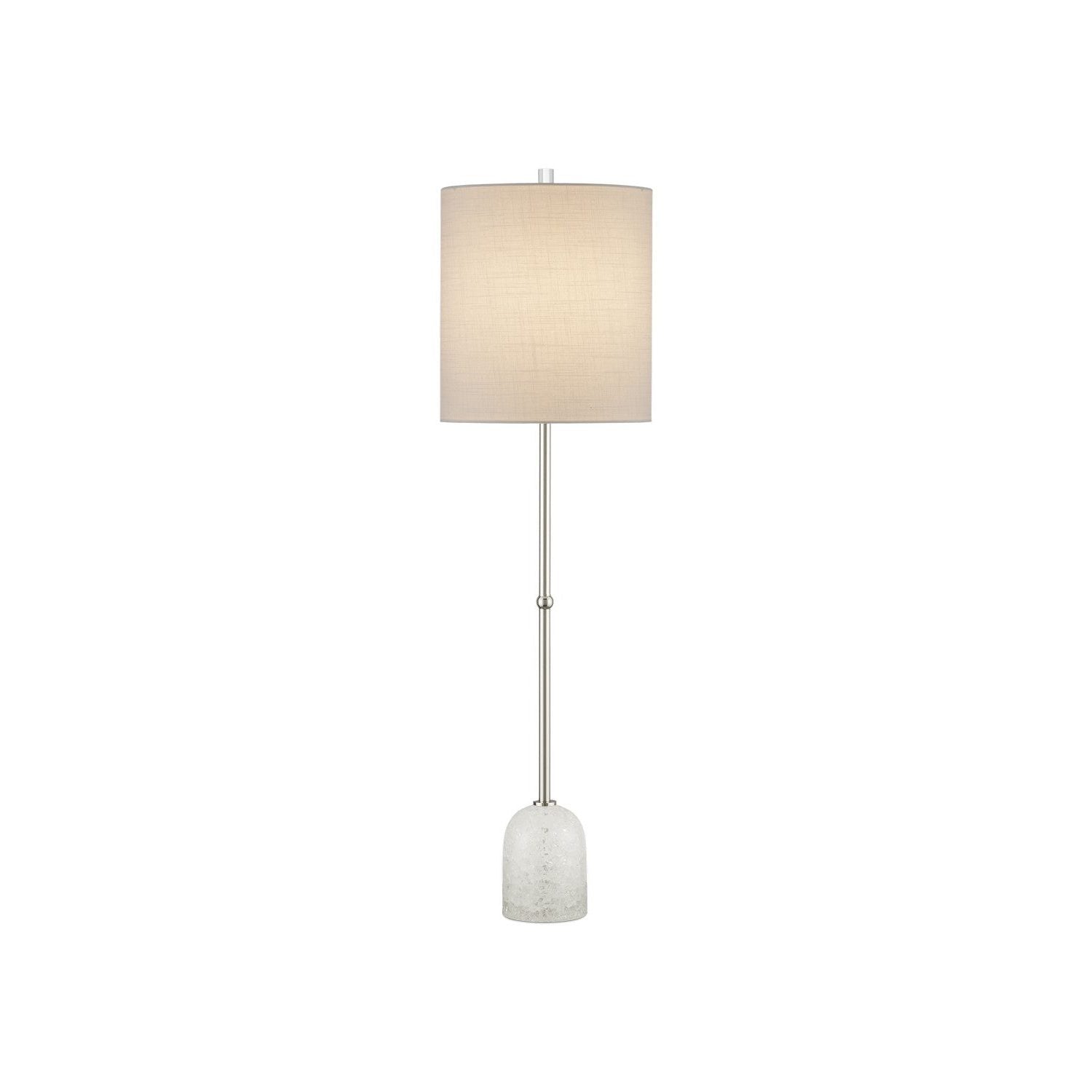Currey and Company - 6000-0950 - One Light Table Lamp - Craquelle Table Lamp - Clear Crackle/Polished Nickel