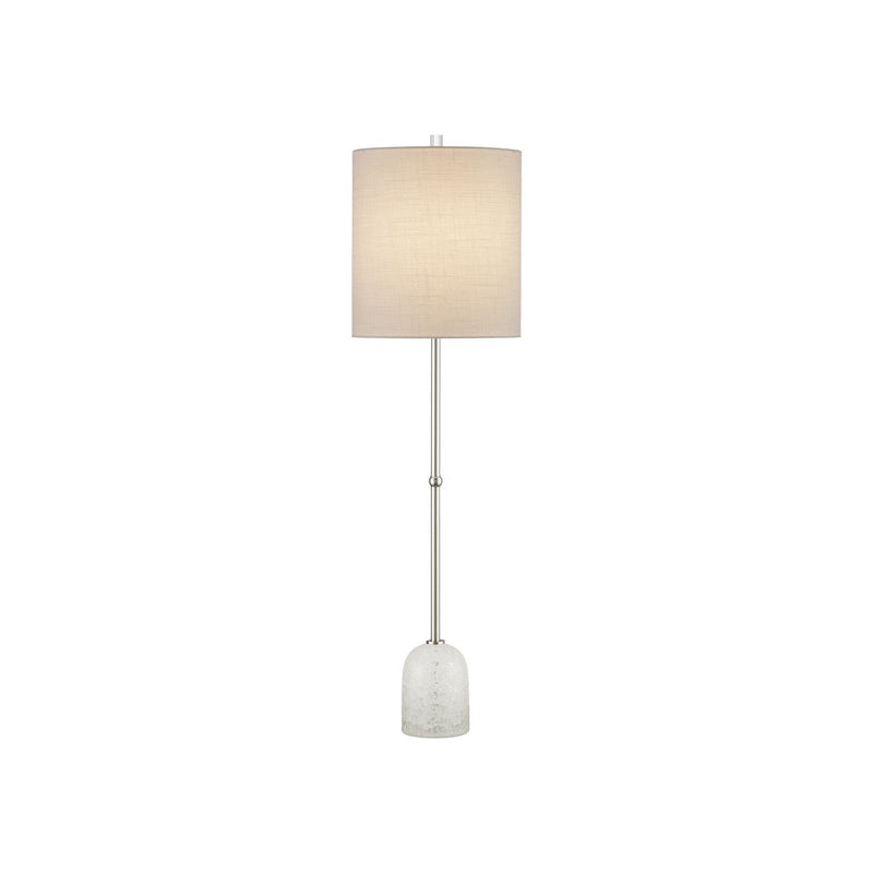 Currey and Company - 6000-0950 - One Light Table Lamp - Craquelle Table Lamp - Clear Crackle/Polished Nickel