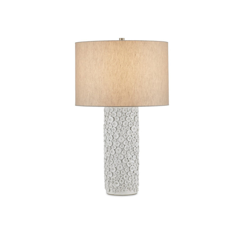 Currey and Company - 6000-0959 - One Light Table Lamp - Buttons Table Lamp - White