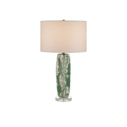 Currey and Company - 6000-0966 - One Light Table Lamp - Zowan Table Lamp - Matte Green Smoke/Clear