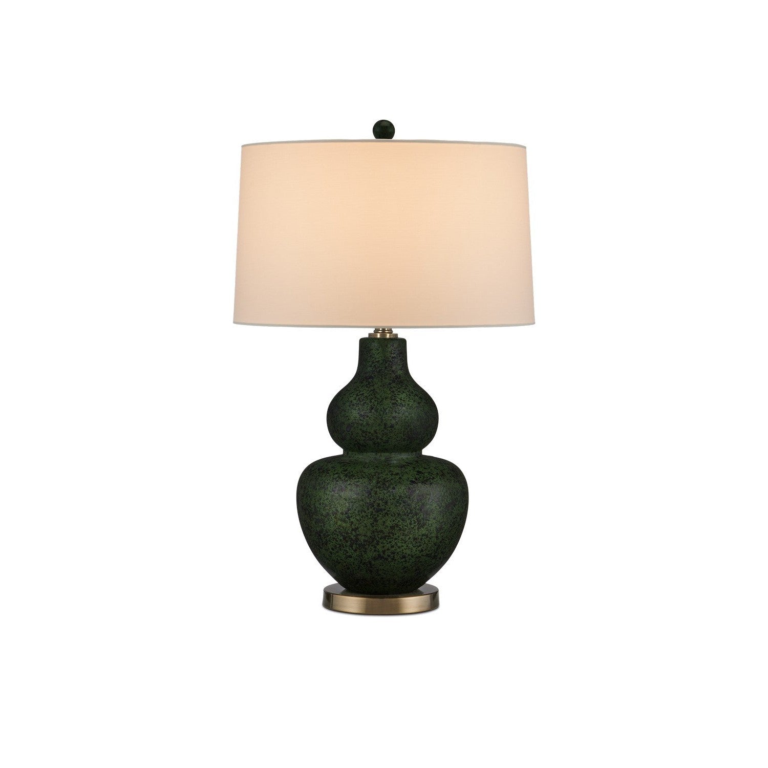Currey and Company - 6000-0967 - One Light Table Lamp - Kinnaird Table Lamp - Moss Green/Antique Brass