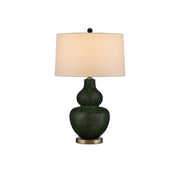 Currey and Company - 6000-0967 - One Light Table Lamp - Kinnaird Table Lamp - Moss Green/Antique Brass
