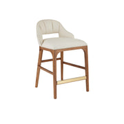 Currey and Company - 7000-0722 - Counter Stool - Inga Collection - Morel Brown/Brushed Brass