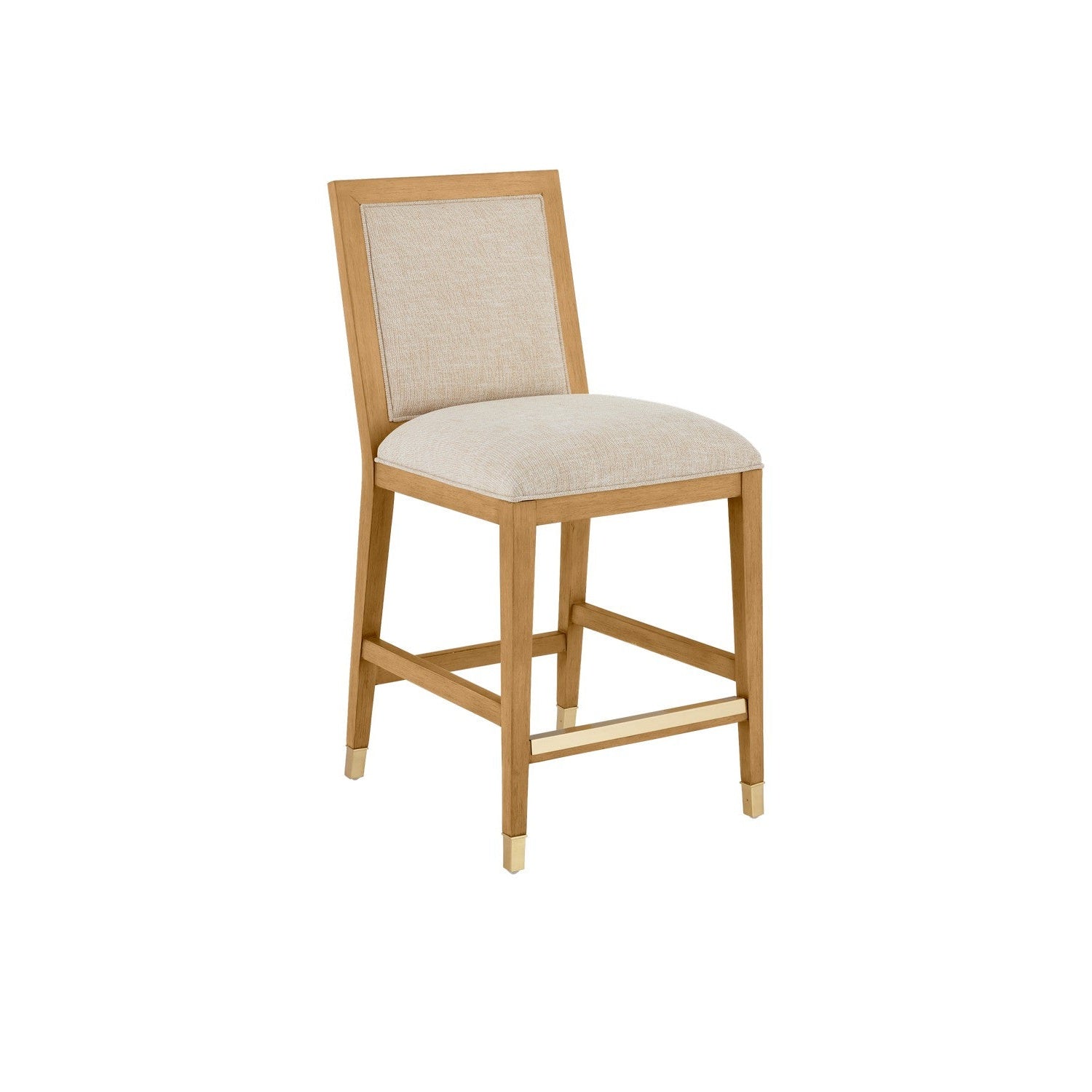 Currey and Company - 7000-0882 - Side Chair - Santos Collection - Sea Sand/UV Liller Malt/Satin Brass