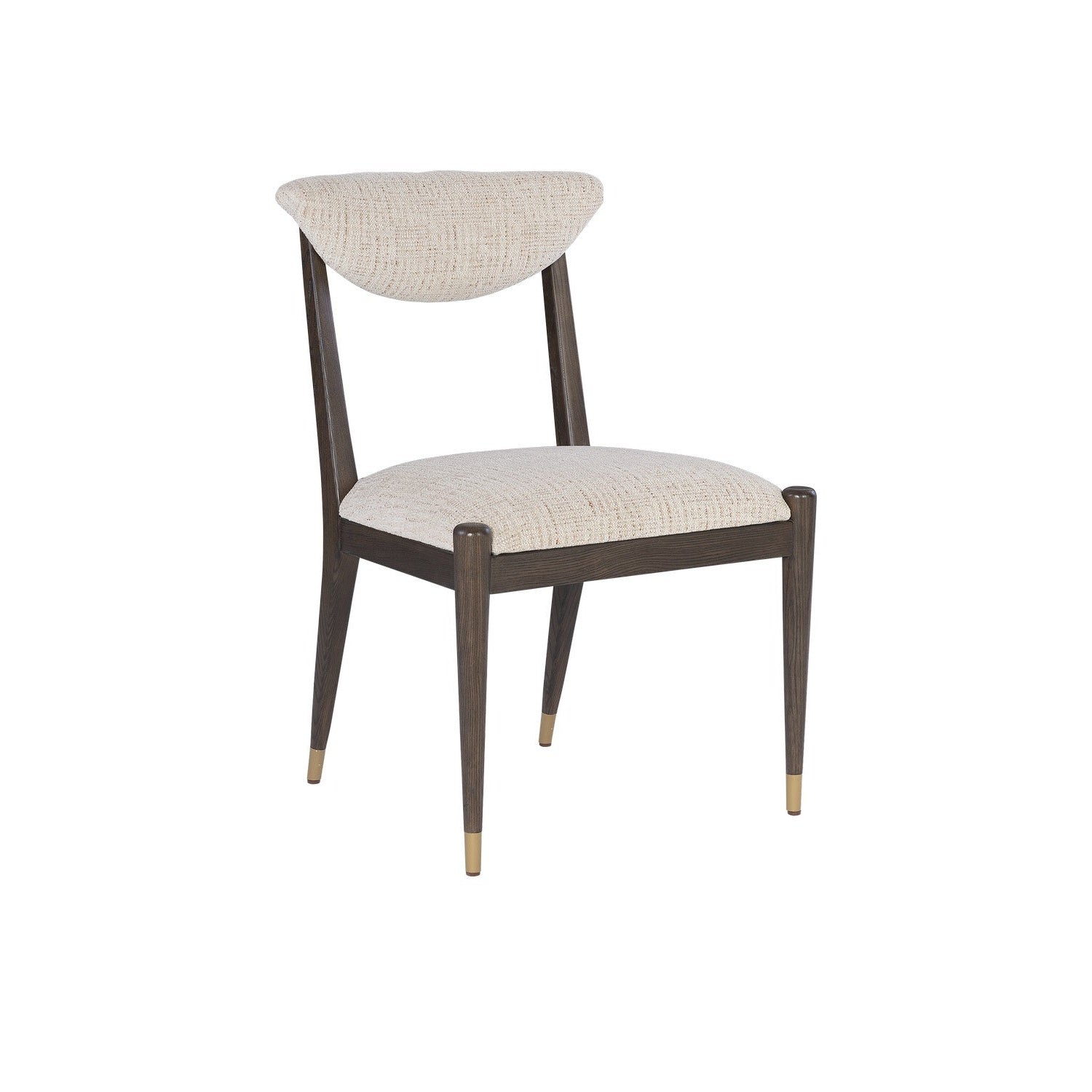 Currey and Company - 7000-0962 - Side Chair - Arlan Collection - Coffee Brown/Antique Brass