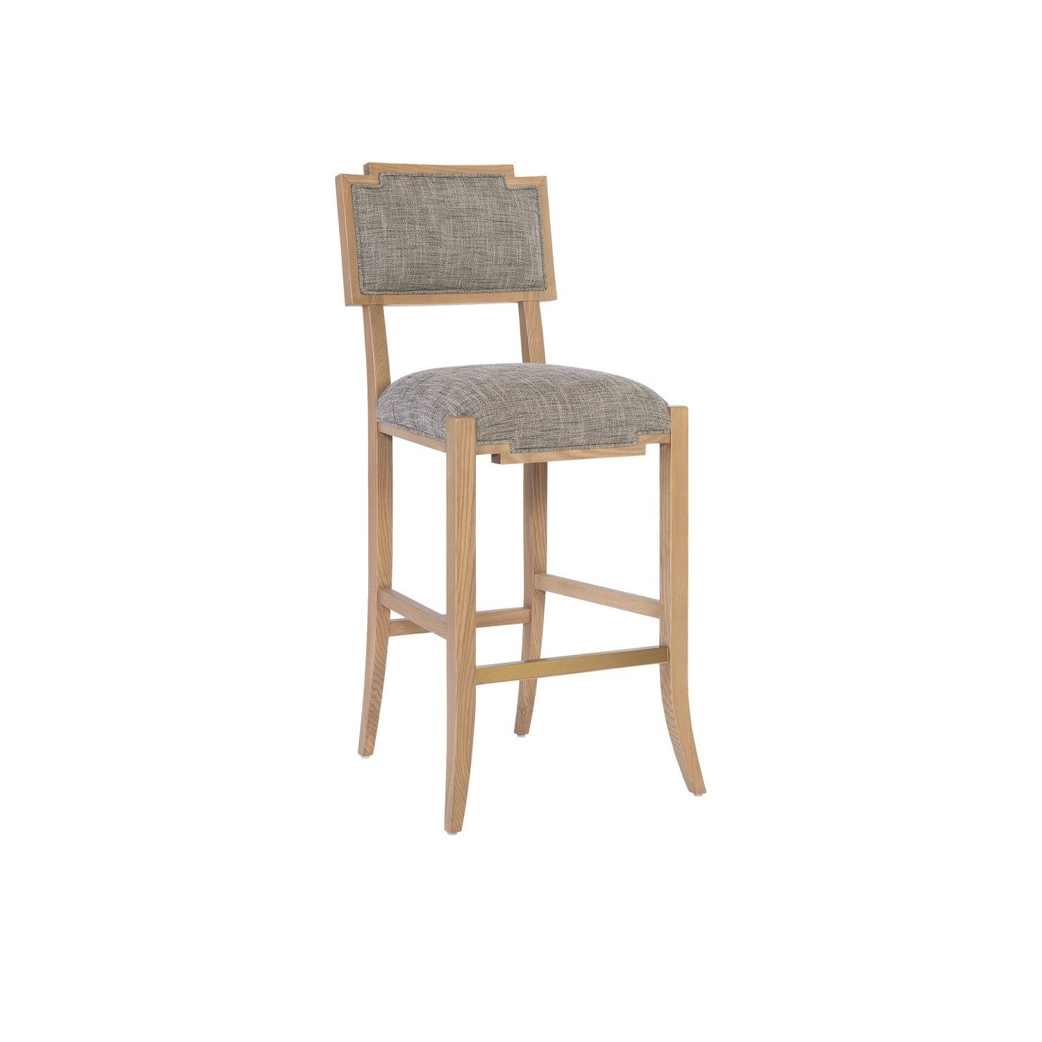 Currey and Company - 7000-1012 - Bar Stool - Melanie Collection - Blonde Ash Wood/Brass