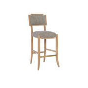 Currey and Company - 7000-1012 - Bar Stool - Melanie Collection - Blonde Ash Wood/Brass