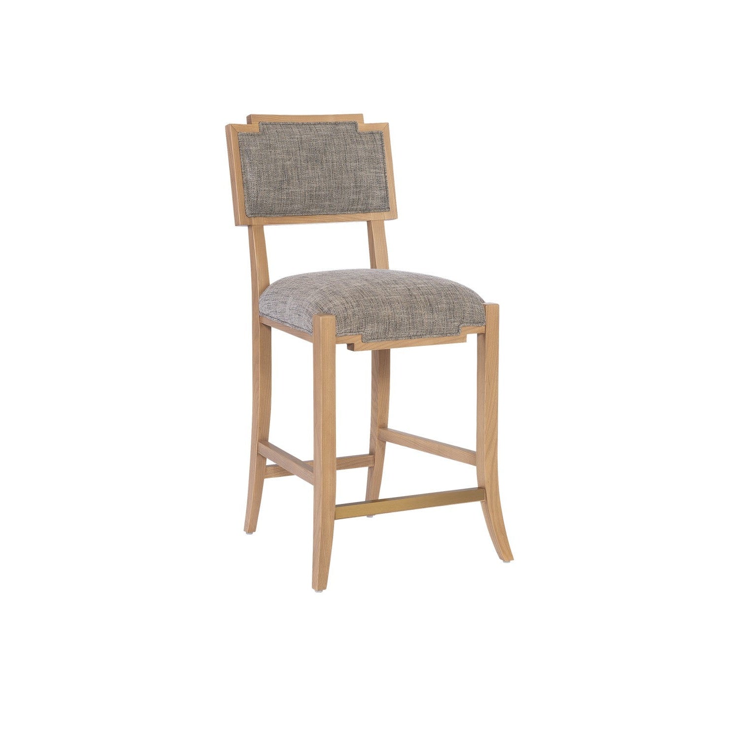 Currey and Company - 7000-1022 - Counter Stool - Melanie Collection - Blonde Ash Wood/Brass