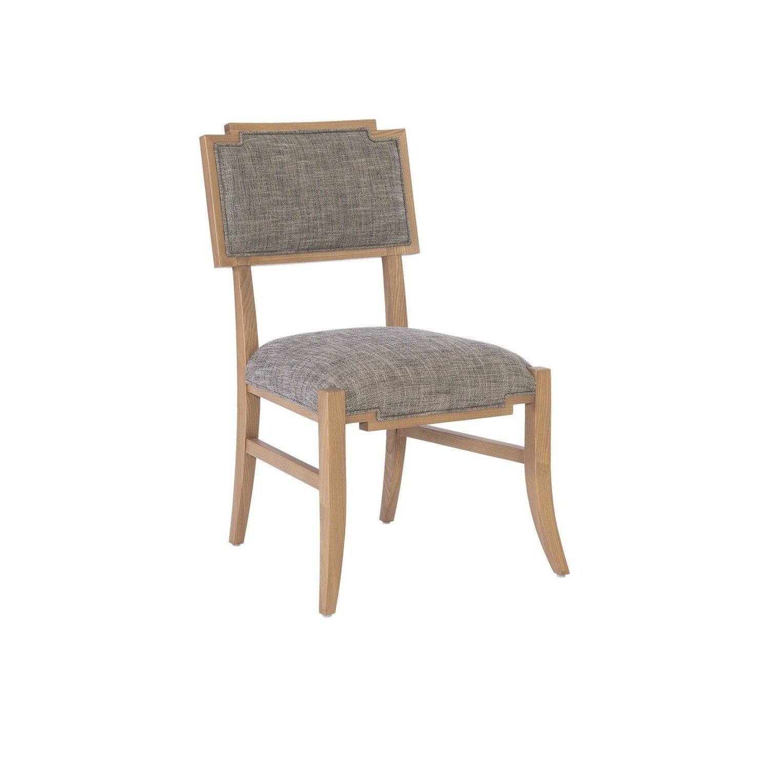 Currey and Company - 7000-1032 - Side Chair - Melanie Collection - Blonde Ash Wood/Brass