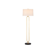 Currey and Company - 8000-0144 - One Light Floor Lamp - Glossary Floor Lamp - Contemporary Gold Leaf/Natural