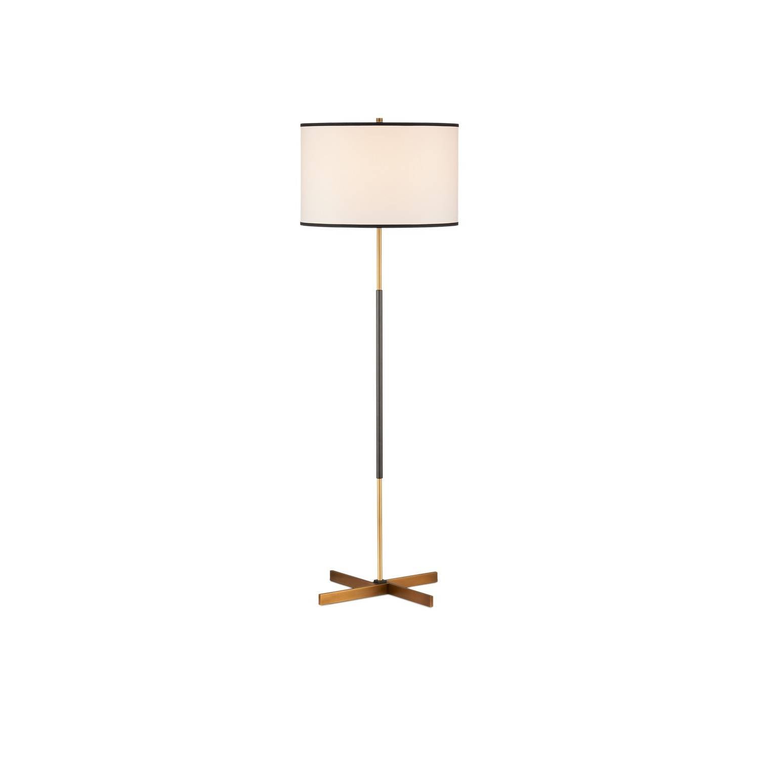 Currey and Company - 8000-0149 - One Light Floor Lamp - Willoughby Floor Lamp - Brass/Oil Rubbed Bronze