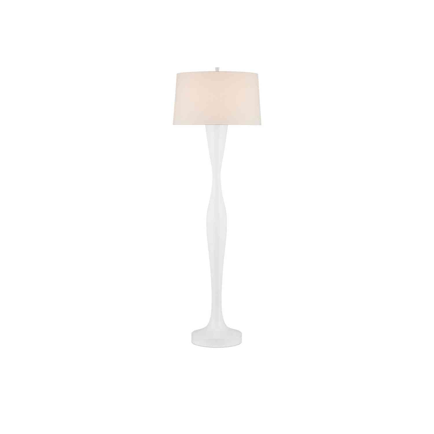 Currey and Company - 8000-0153 - One Light Floor Lamp - Monica Floor Lamp - White