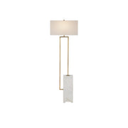 Currey and Company - 8000-0154 - One Light Floor Lamp - Beside Floor Lamp - White/Antique Brass