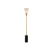 Currey and Company - 8000-0155 - One Light Floor Lamp - Martini Collection - Black/Brushed Brass