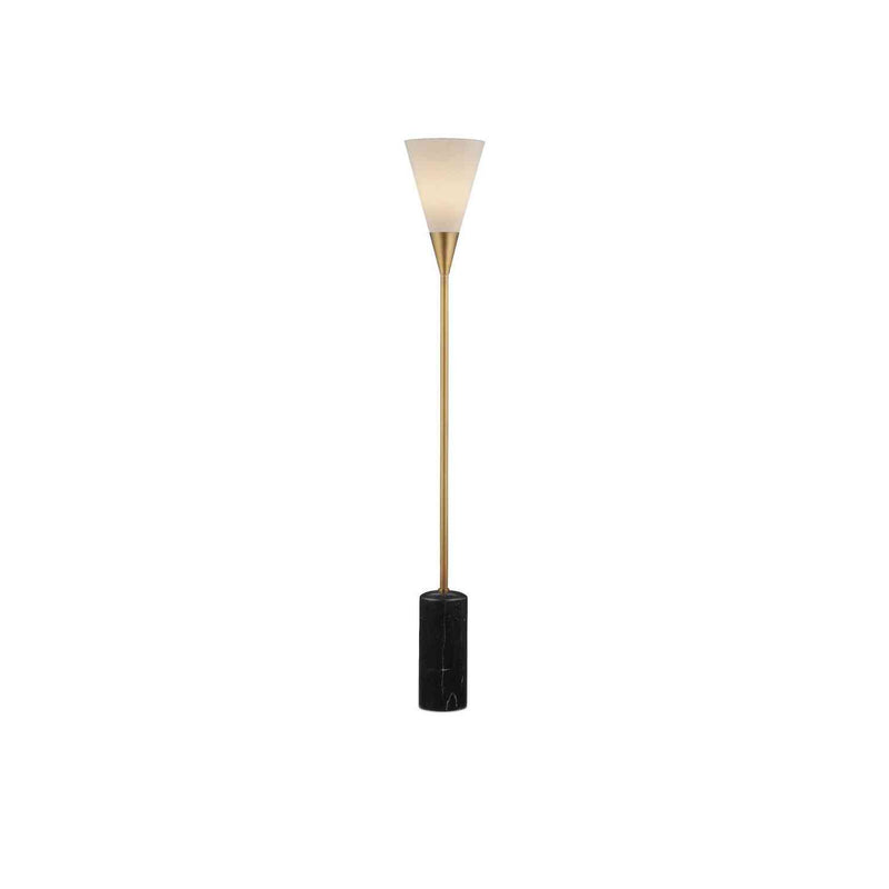 Currey and Company - 8000-0155 - One Light Floor Lamp - Martini Collection - Black/Brushed Brass