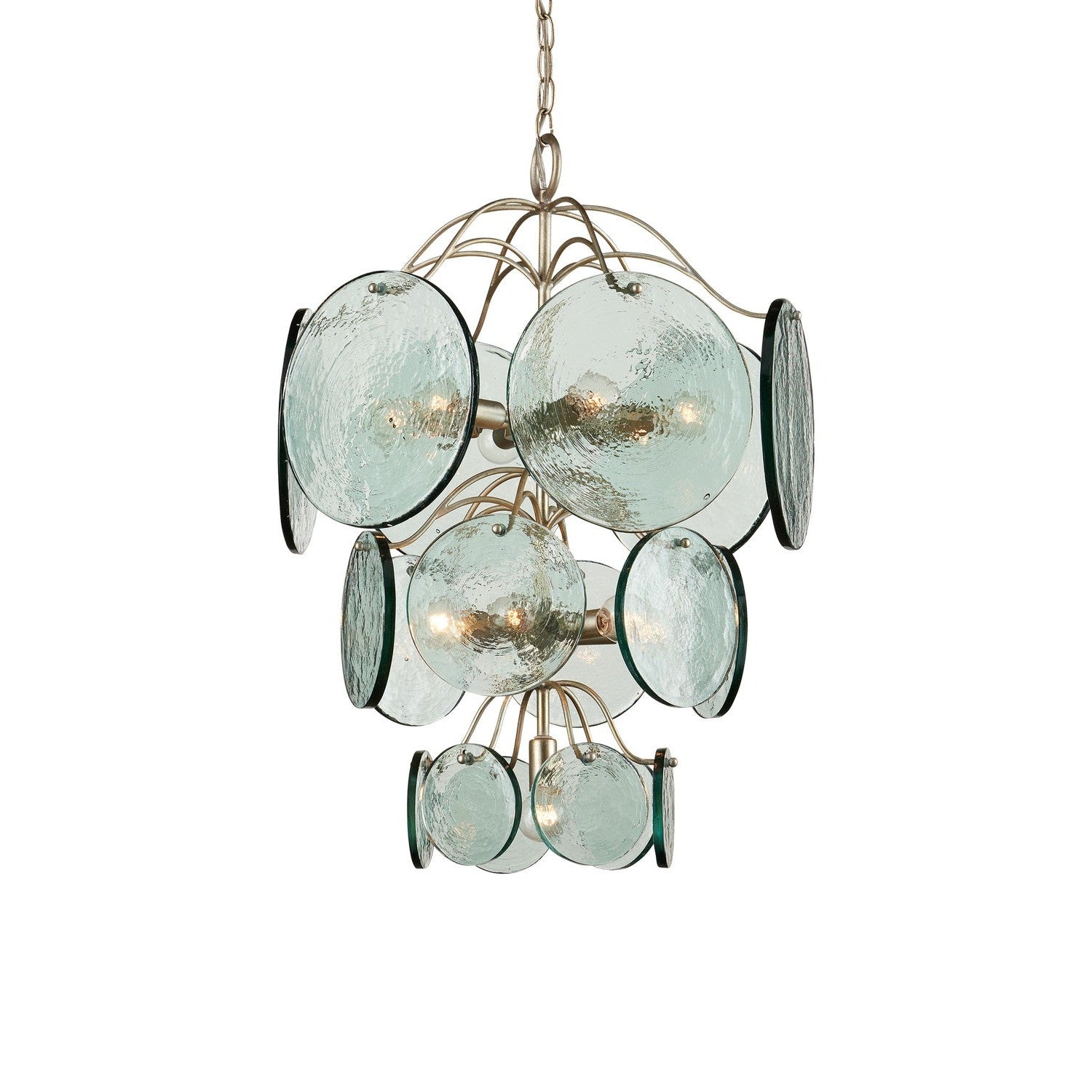 Currey and Company - 9000-1100 - 13 Light Chandelier - Rovigo Chandelier - Clear/Silver Leaf