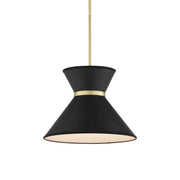 Currey and Company - 9000-1120 - One Light Pendant - Avignon Collection - Black/Polished Brass