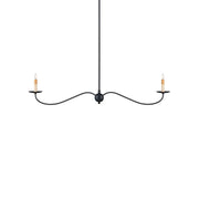 Currey and Company - 9000-1126 - Two Light Chandelier - Saxon Collection - Zanzibar Black