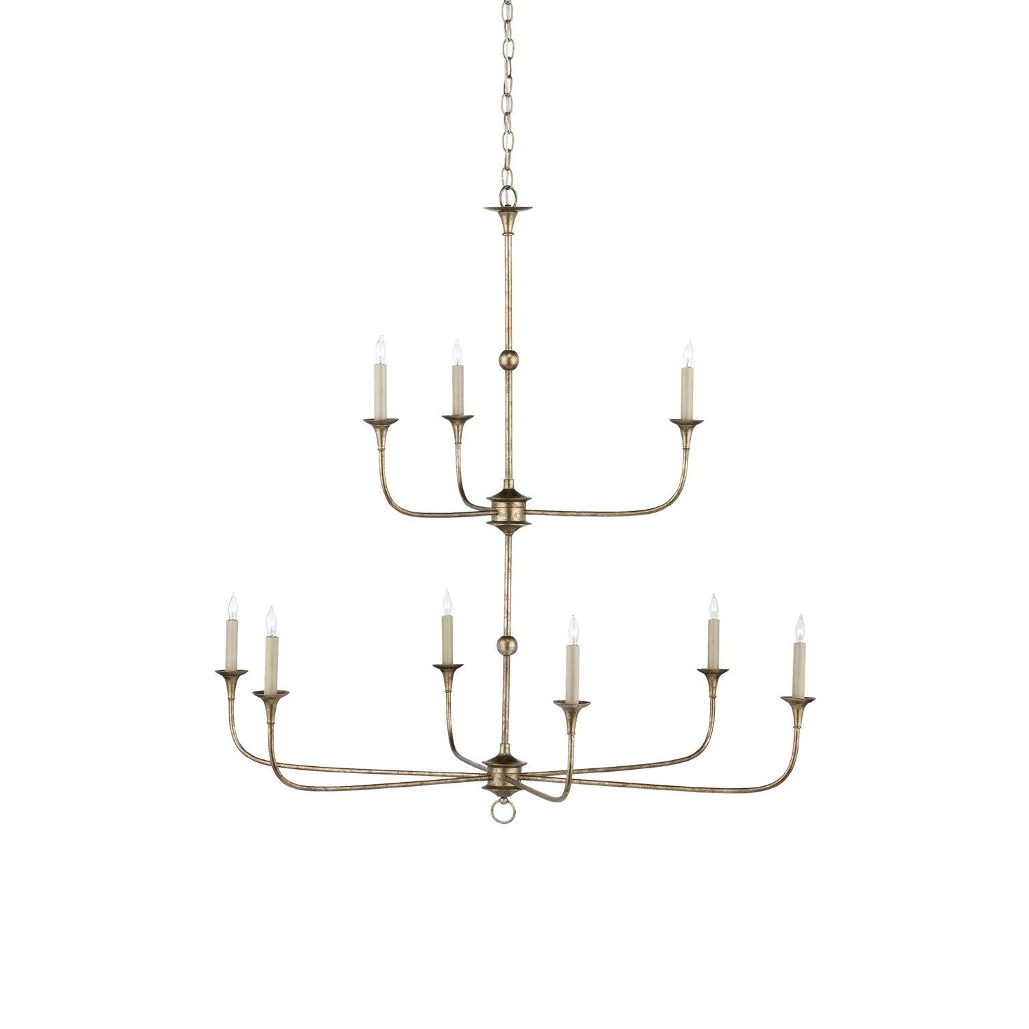 Currey and Company - 9000-1129 - Nine Light Chandelier - Nottaway Collection - Pyrite Bronze