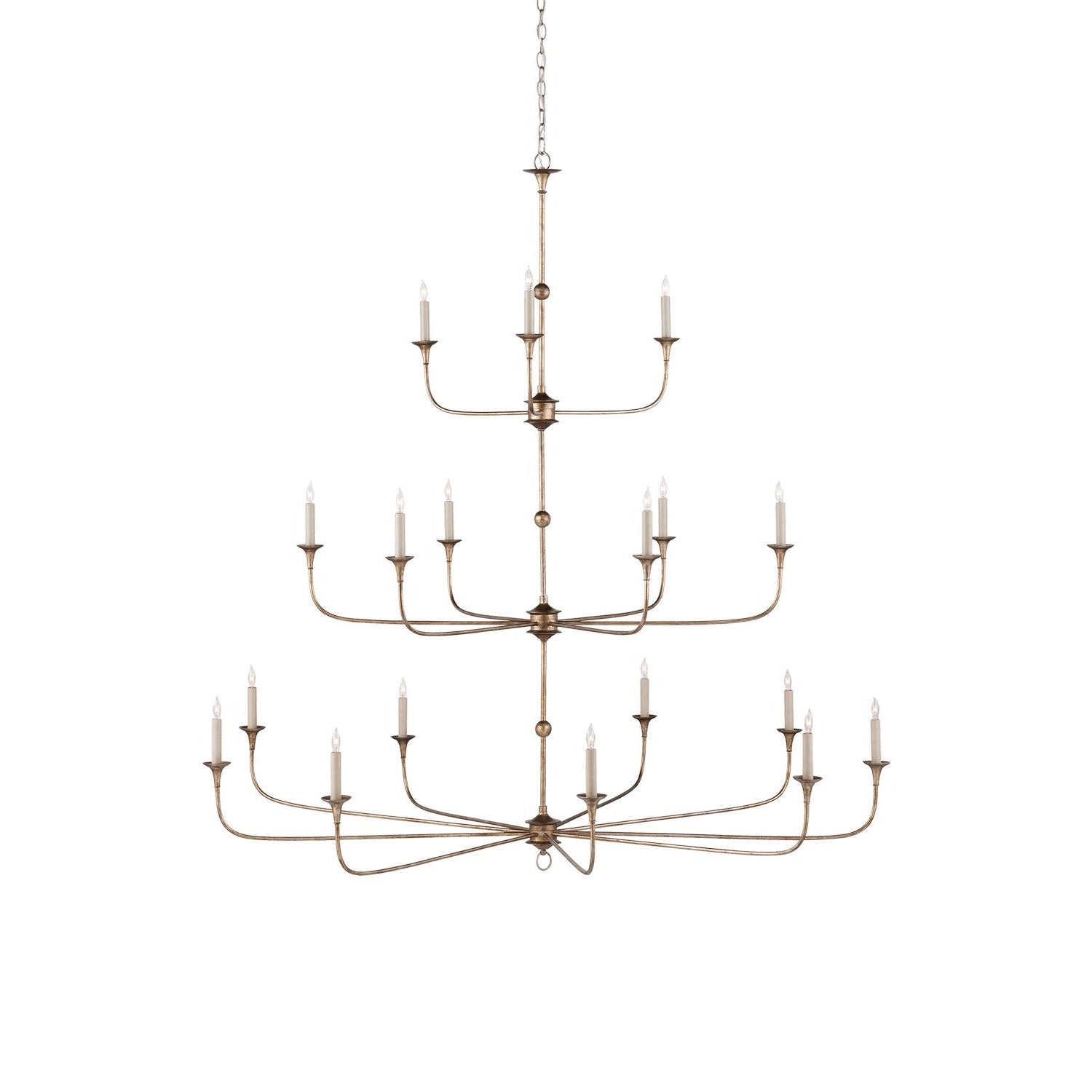 Currey and Company - 9000-1130 - 18 Light Chandelier - Nottaway Collection - Pyrite Bronze
