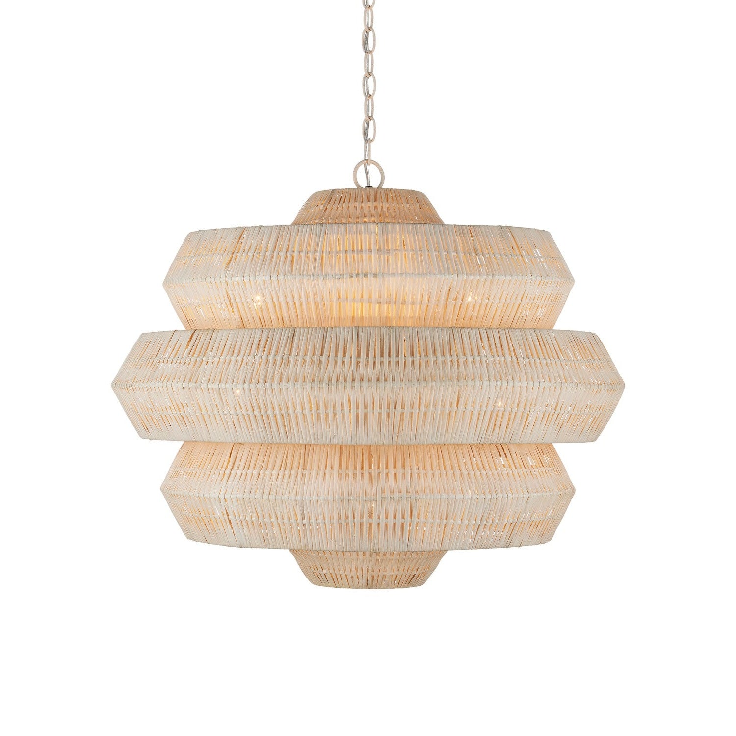 Currey and Company - 9000-1134 - Nine Light Chandelier - Antibes Collection - Bleached/Snow White