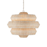 Currey and Company - 9000-1134 - Nine Light Chandelier - Antibes Collection - Bleached/Snow White