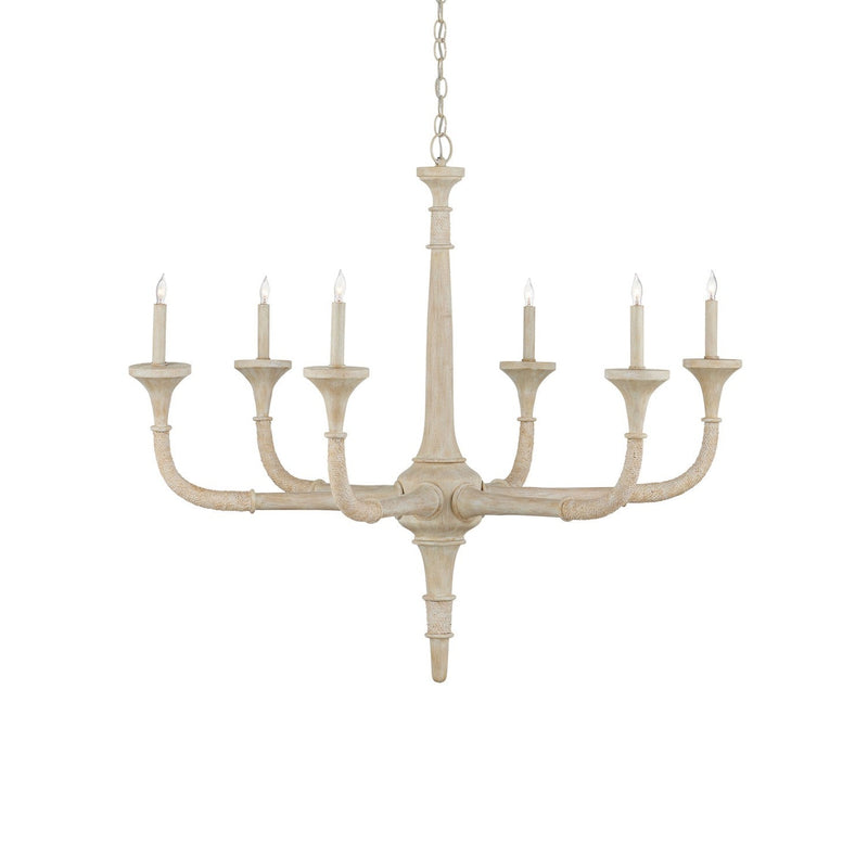 Currey and Company - 9000-1140 - Six Light Chandelier - Aleister Collection - Sandstone
