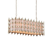 Currey and Company - 9000-1141 - Eight Light Chandelier - Bardi Collection - Contemporary Silver Leaf