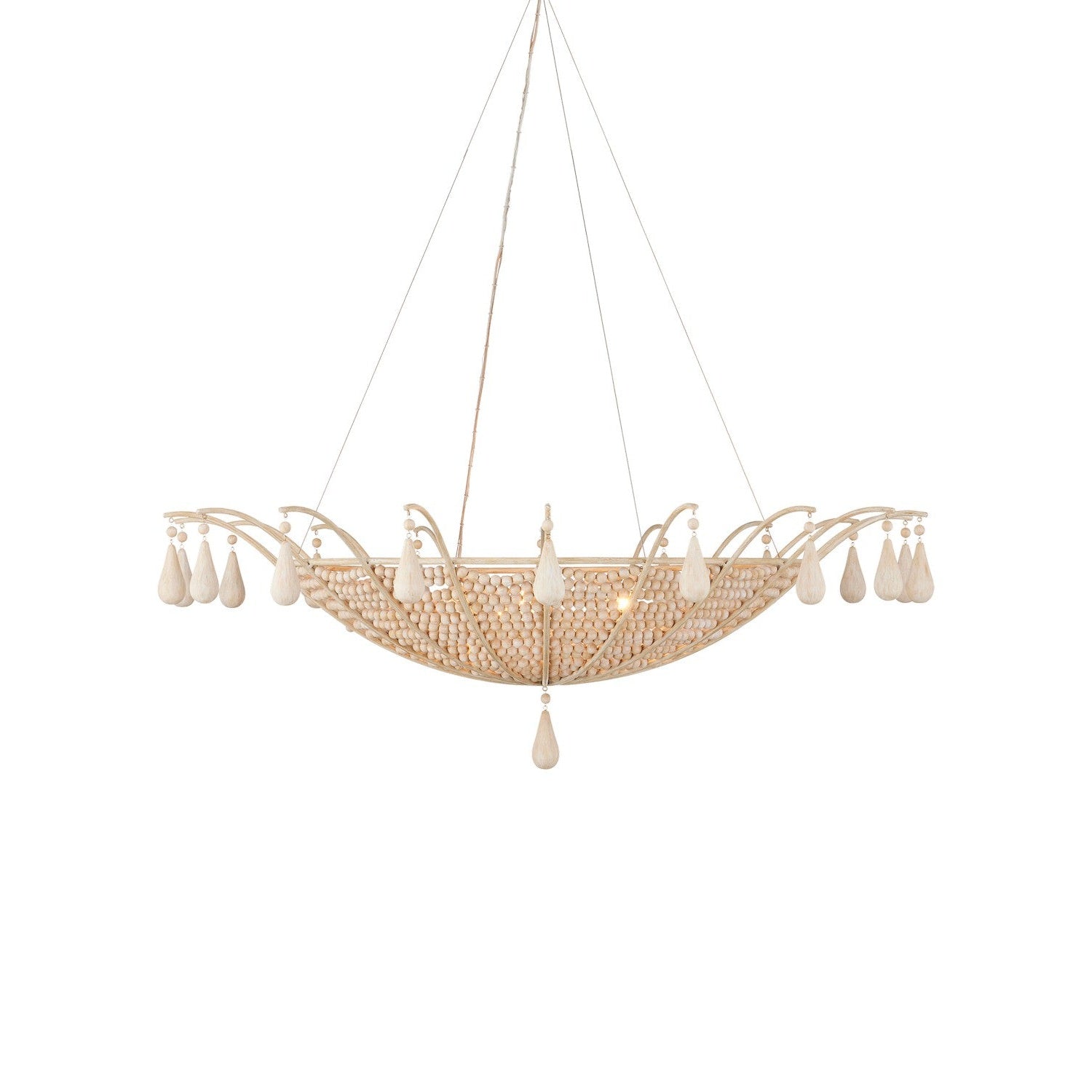 Currey and Company - 9000-1144 - Five Light Chandelier - Korg Chandelier - Sandstone