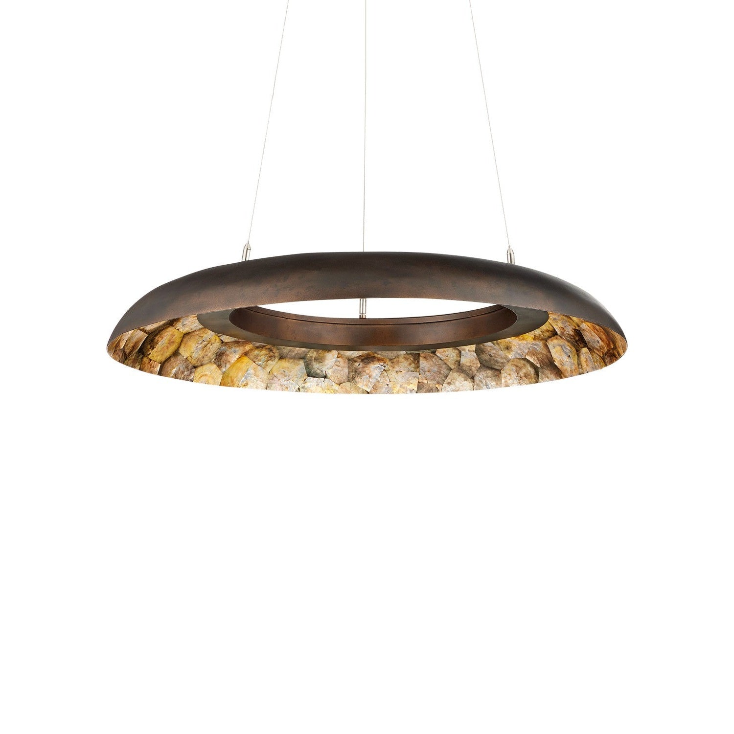 Currey and Company - 9000-1146 - LED Chandelier - Tairagai Chandelier - Natural/Bronze Gold