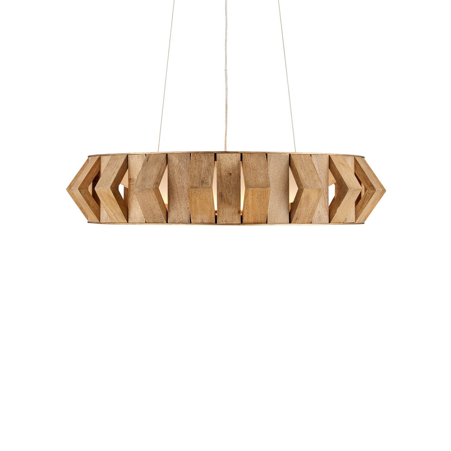 Currey and Company - 9000-1147 - One Light Chandelier - Plunge Collection - Toffee/Brass/White