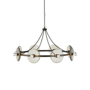 Currey and Company - 9000-1150 - Eight Light Chandelier - Circumstellar Disc Chandelier - Black Iron/Clear
