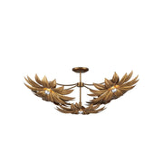 Currey and Company - 9000-1158 - Five Light Semi-Flush Mount - Alithea Collection - Antique Brass