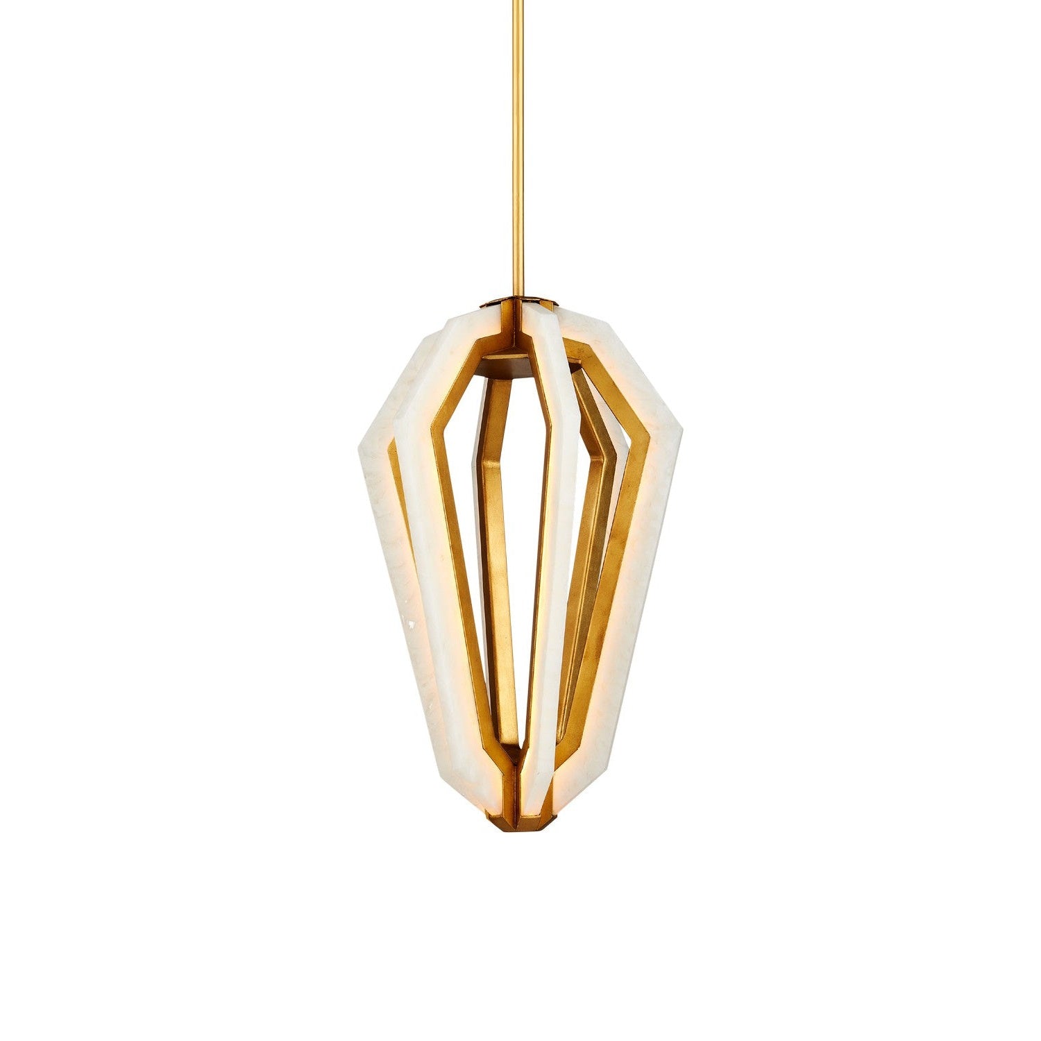 Currey and Company - 9000-1156 - LED Pendant - Riviere Pendant - Natural/Contemporary Gold Leaf
