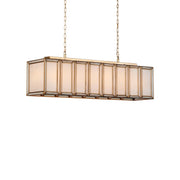 Currey and Company - 9000-1157 - Six Light Chandelier - Daze Collection - White/Antique Brass
