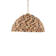 Currey and Company - 9000-1167 - One Light Pendant - Medley Pendant - Natural/Tan/Black/Coco Cream
