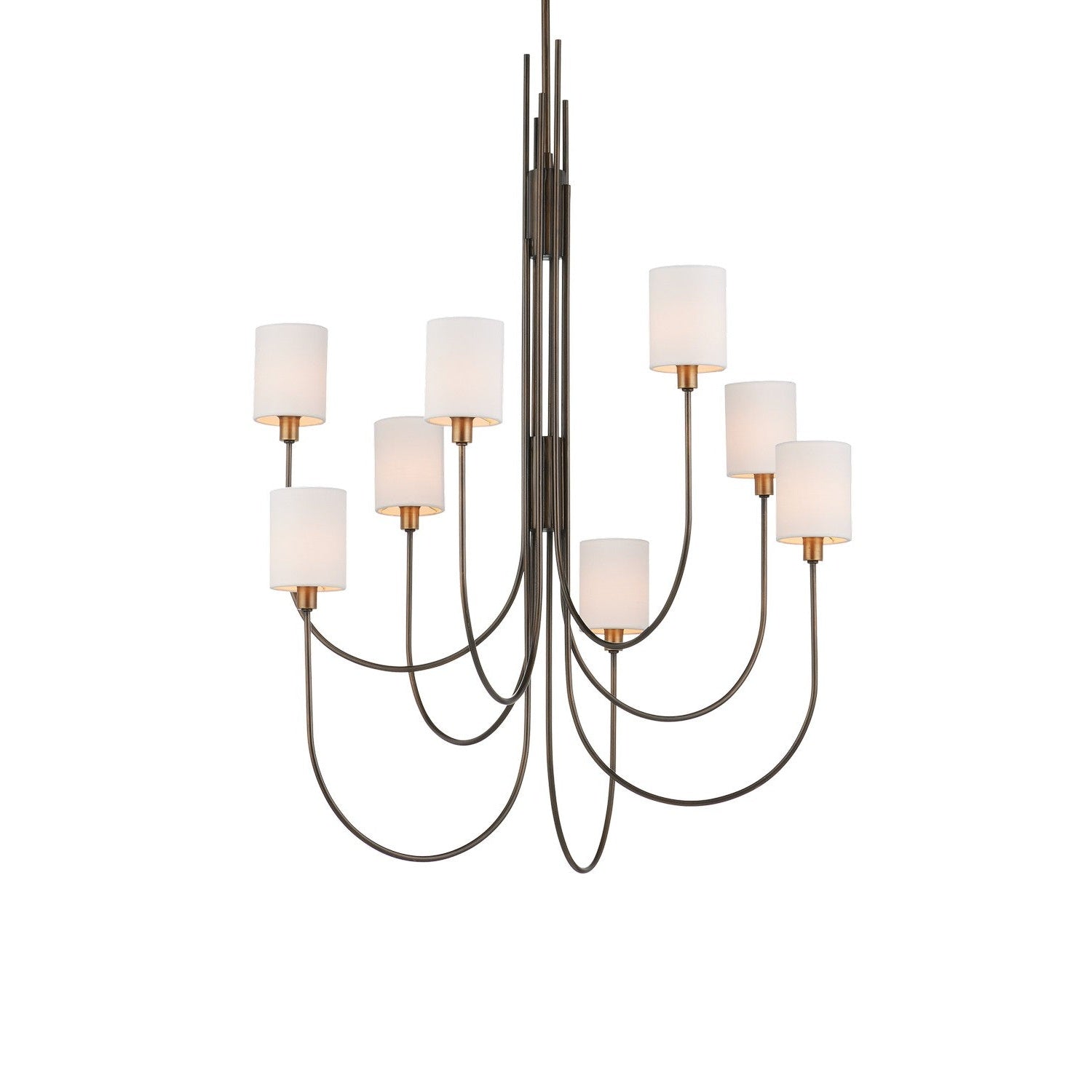 Currey and Company - 9000-1168 - Eight Light Chandelier - Archetype Chandelier - Statuary Bronze/Antique Brass