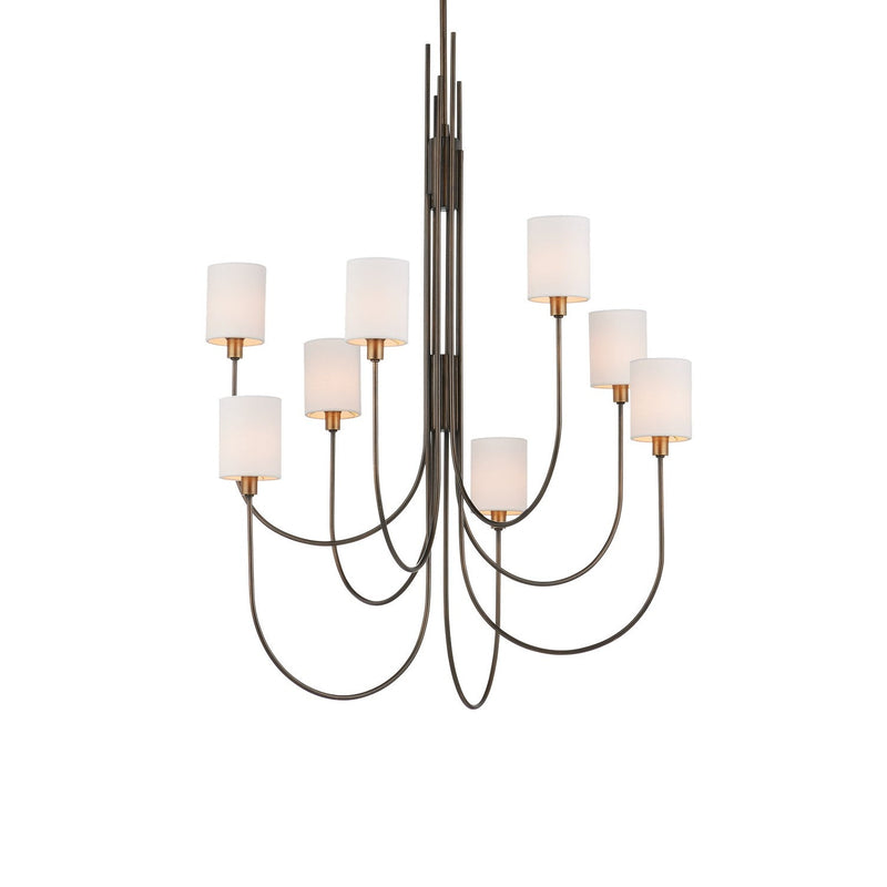 Currey and Company - 9000-1168 - Eight Light Chandelier - Archetype Chandelier - Statuary Bronze/Antique Brass