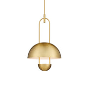 Currey and Company - 9000-1170 - One Light Semi-Flush Mount - Creighton Semi-Flush Mount - Brass/White